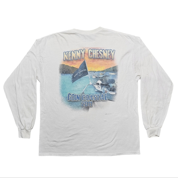 Kenny Chesney 2011 Goin' Coastal Tour Long Sleeve Shirt Men's XL White - Picture 2 of 7